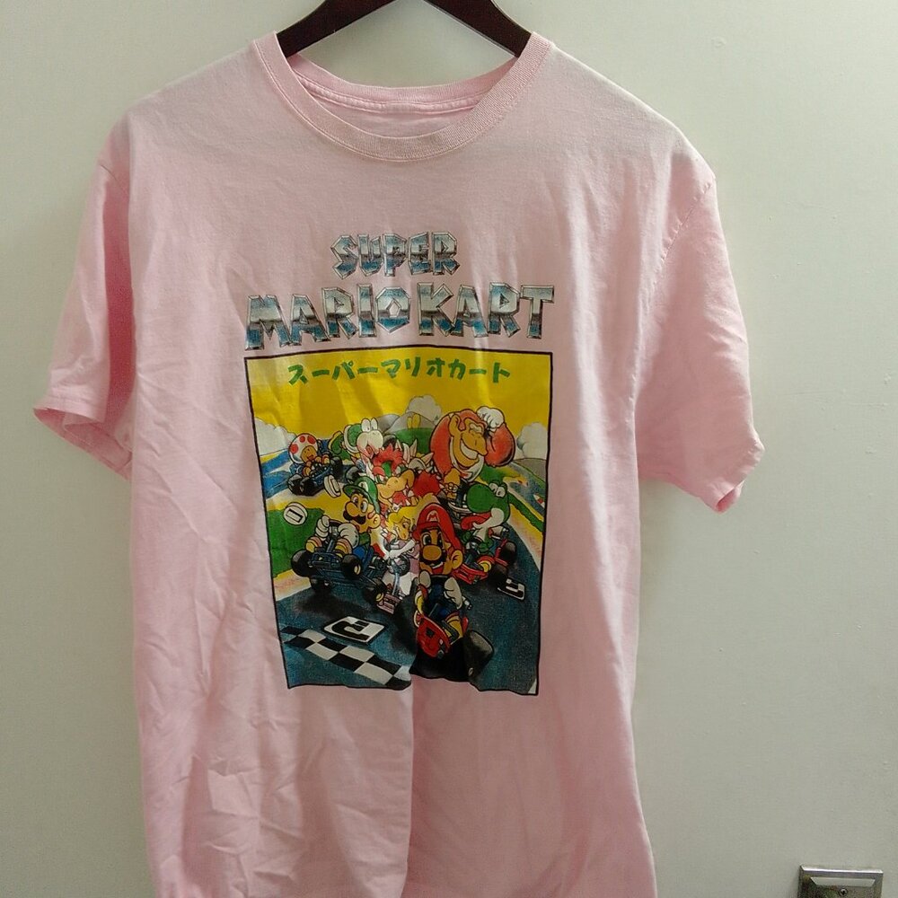 "Super Nintendo,' "Super Mario Kart", Ladies Short Sleeved T-Shirt